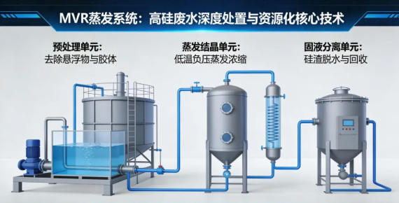 MVR蒸發(fā)系統(tǒng)：高硅廢水深度處置與資源化核心技術(shù)